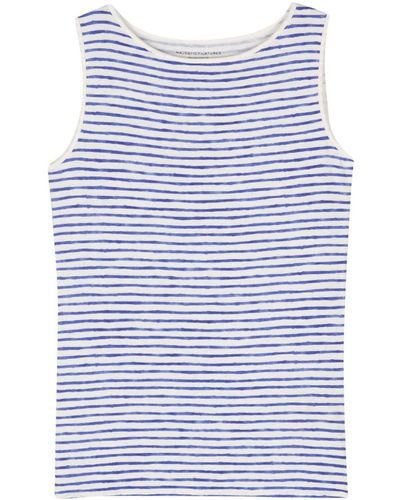 Majestic Filatures Striped Tank Top - Blue