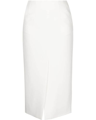 Matériel Pencil Midi Skirt - White