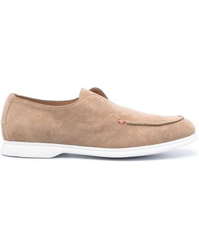 Kiton Slip-on Suede Loafers - Natural