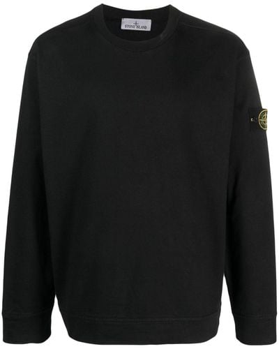 Stone Island Sweatshirt mit Logo-Patch - Schwarz