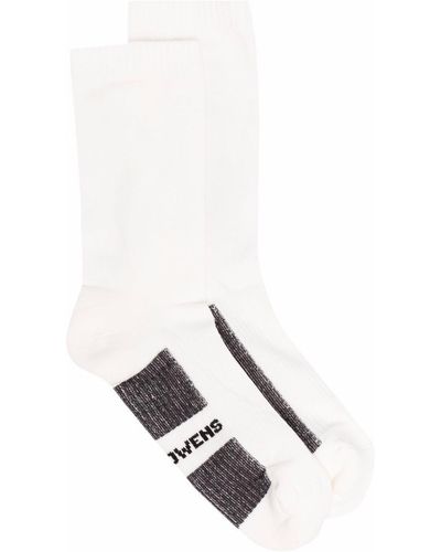 Rick Owens Socken mit Logo-Print - Weiß