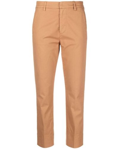 Dondup Slim-fit Cropped Trousers - Natural