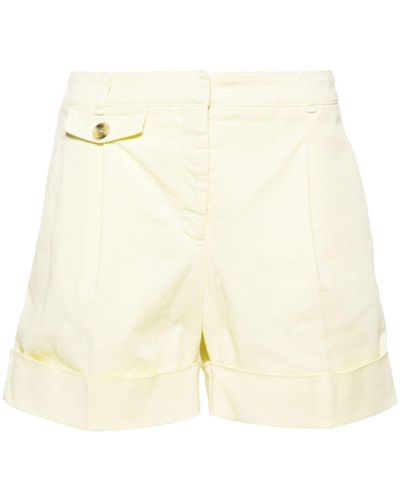 BOSS Pleated Twill Shorts - Natural