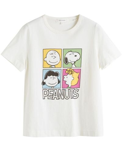 Chinti & Parker X Peanuts T-shirt Met Print - Wit
