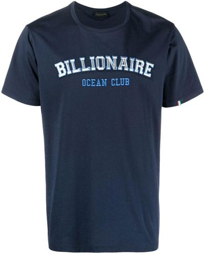 Billionaire T-shirt con stampa - Blu