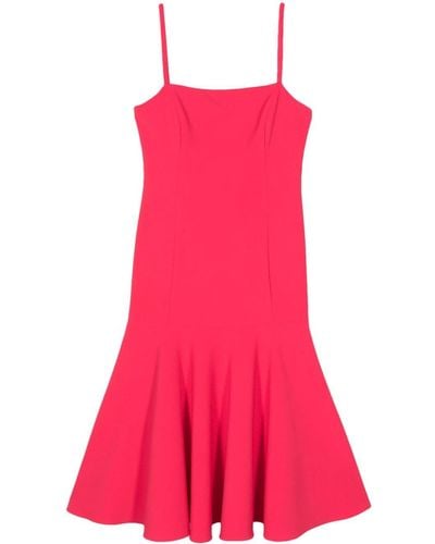 Carolina Herrera Pleated Midi Dress - Pink