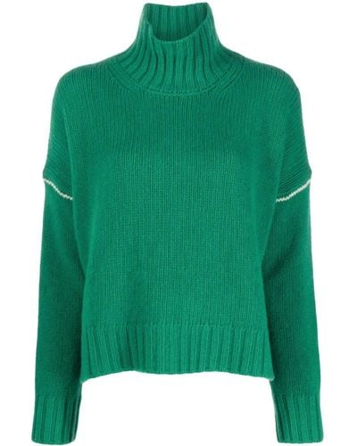 Woolrich Pullover mit Kontrastnähten - Grün