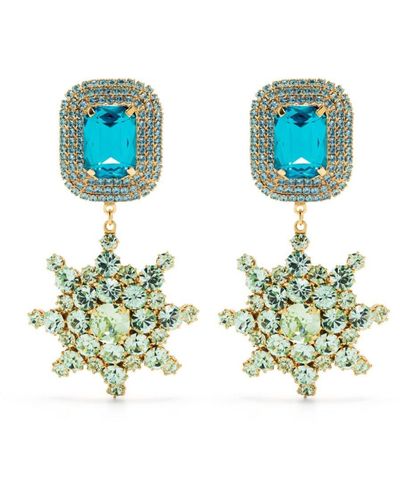 Magda Butrym Crystal-embellished Drop Earrings - Blue