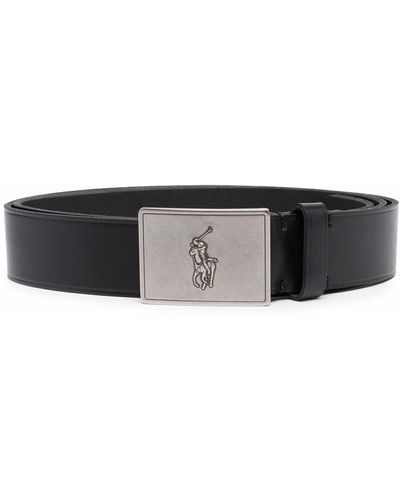 Polo Ralph Lauren Cinturón con hebilla de logo Pony - Negro