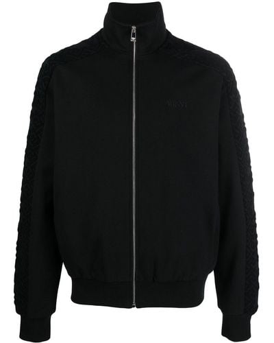 Versace Pullover mit Logo-Ärmel - Schwarz