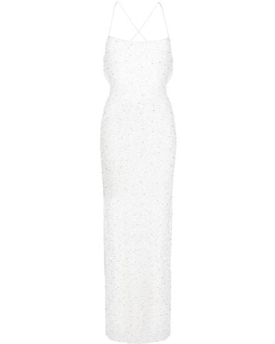 retroféte Alice Sequin-embellished Dress - White
