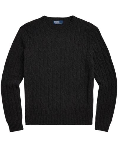 Polo Ralph Lauren Cable-knit Crew-neck Pullover - Black