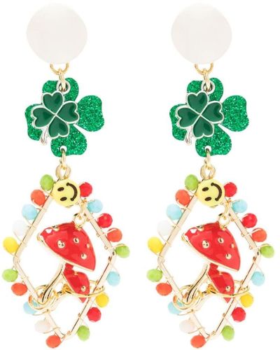 Amir Slama Bead-embellished Earrings - Multicolour