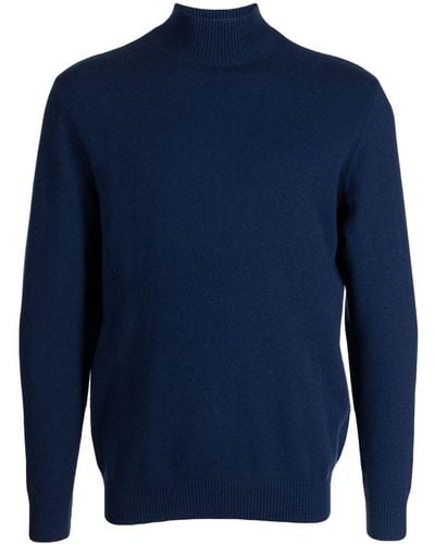 N.Peal Cashmere Roll-neck Cashmere Sweater - Blue