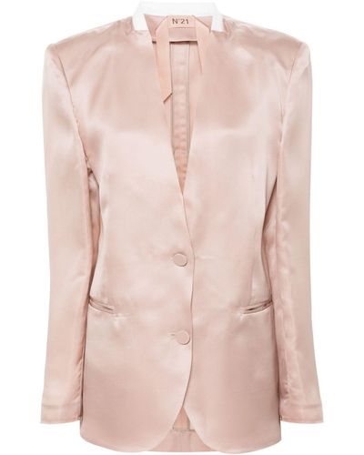 N°21 Single-breasted Silk Blazer - Pink