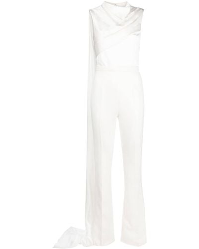 Safiyaa Jumpsuit mit Schaldetail - Weiß