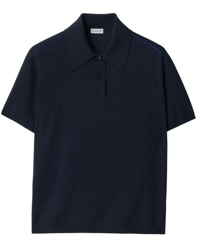 Burberry Short-sleeve Polo Shirt - Blue