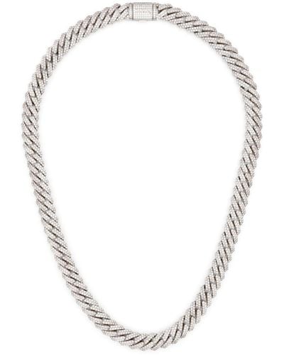 DARKAI Mini Prong Pave Halskette mit Schmucksteinen - Weiß