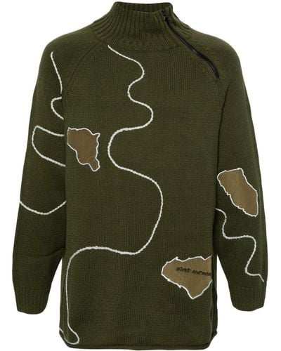 Perks And Mini Relief Mock-neck Jumper - Green