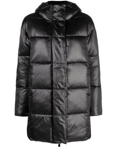 Save The Duck Sida logo-patch padded puffer jacket - Nero