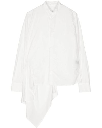 Yohji Yamamoto Asymmetrisches Hemd - Weiß