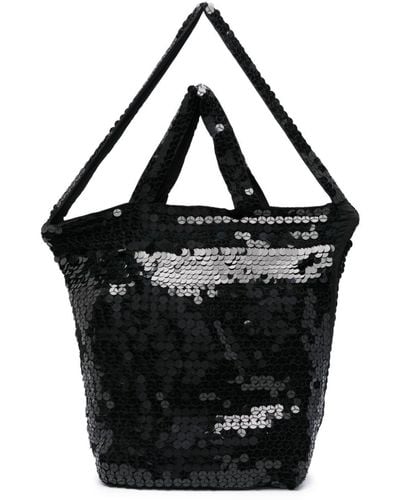 P.A.R.O.S.H. Giorgi Sequin-embellished Tote Bag - Black