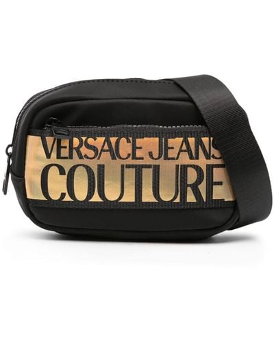 Versace Logo-tape Belt Bag - Black
