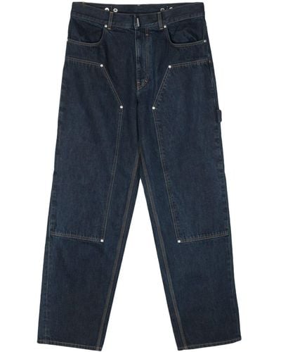 Givenchy Ruimvallende Jeans Met Wijde Pijpen En Meerdere Zakken - Blauw