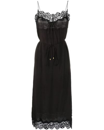 Zimmermann Chantilly-lace Midi Dress - Black