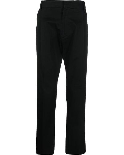 Low Brand Concealed-front Fastening Trousers - Black