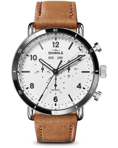 Shinola Montre Canfield Sport Chronograph 45 mm - Blanc