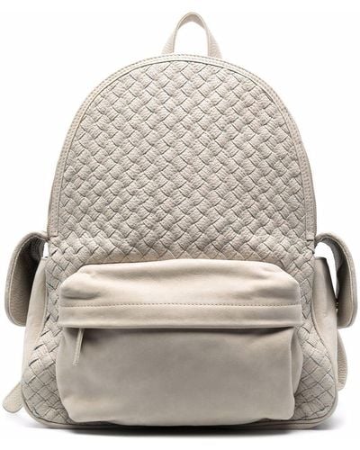 Eleventy Woven Panel Leather Backpack - Multicolour
