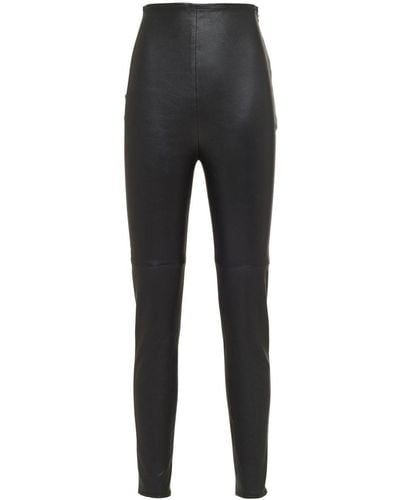 Prada High-waisted Leather leggings - Black