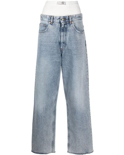 MM6 by Maison Martin Margiela Wide Leg Jeans - Blue