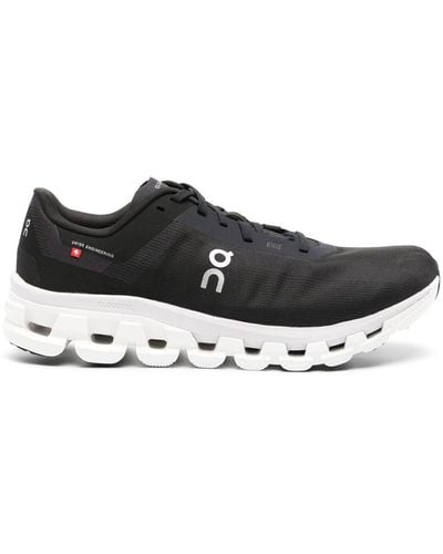 On Shoes Cloudflow 4 Sneakers - Men's - Rubber/fabric - Black