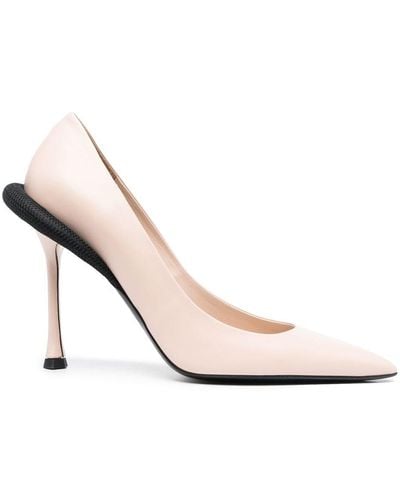 N°21 Mesh-trimmed 120mm Court Shoes - Pink