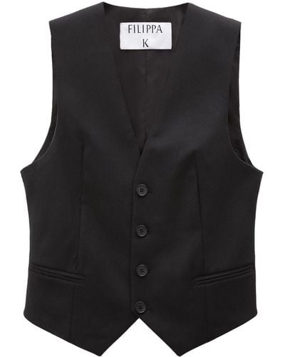 Filippa K Button-down Tailored Vest - Black