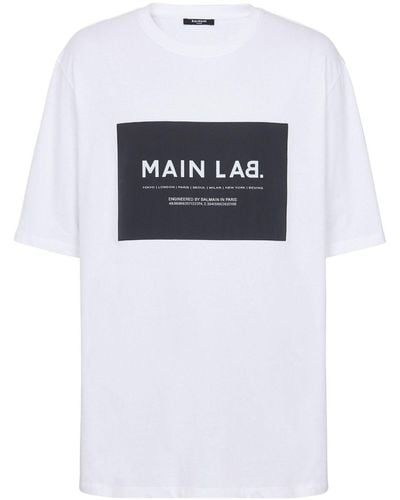 Balmain Camiseta con eslogan estampado - Blanco