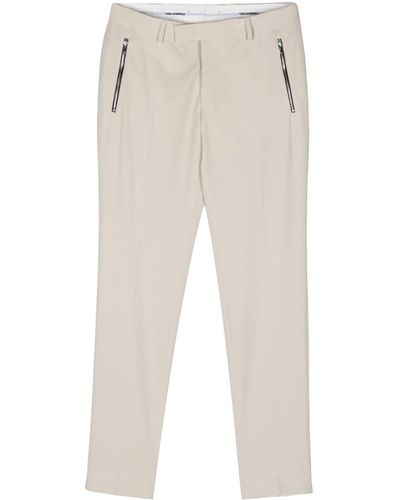 Karl Lagerfeld Mid-rise Tailored Trousers - White