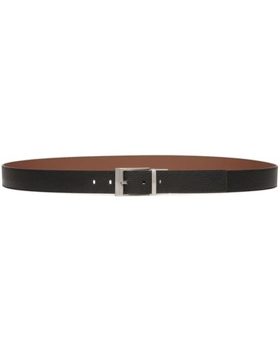 Bally Leather Buckle Belt - Black