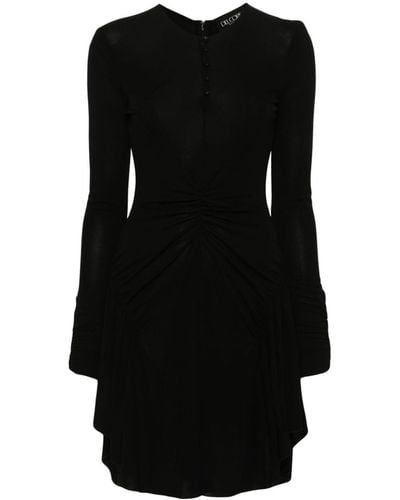Del Core Gathered-detail Dress - Black