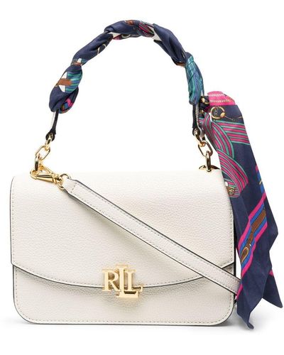 Lauren by Ralph Lauren Madison Leather Crossbody Bag - White