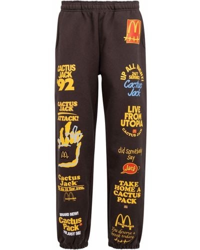 Travis Scott Pantalones de chándal Sticker Bomb de x McDonald's - Marrón