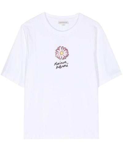 Maison Kitsuné Camiseta Floating Flower - Blanco