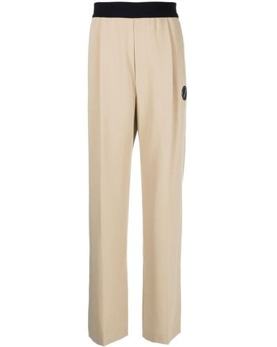 we11done High-waisted Pleat-detail Pants - Natural