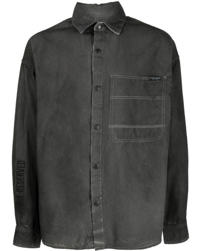Izzue Front Patch Pocket Shirt - Black