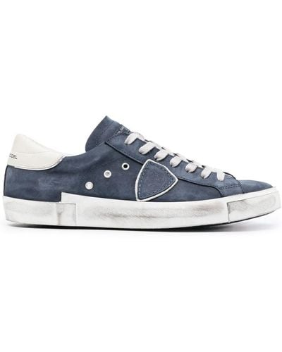 Philippe Model Prsx Leather Low-top Trainers - Blue