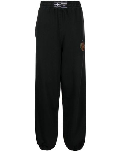 032c Crest-detail Organic Cotton Track Pants - Black