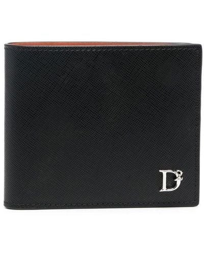 DSquared² ロゴ フラップ財布 - ブラック