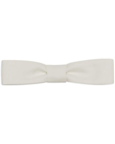 Saint Laurent Poplin Cotton Bow Tie - White